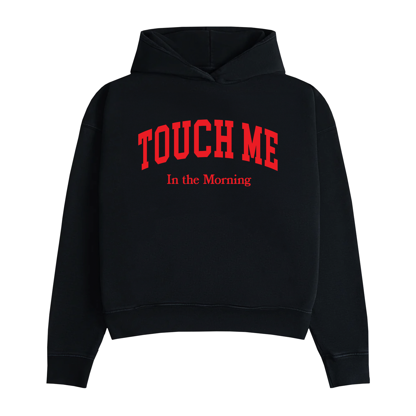 Touch Me Hoodie Red on Black