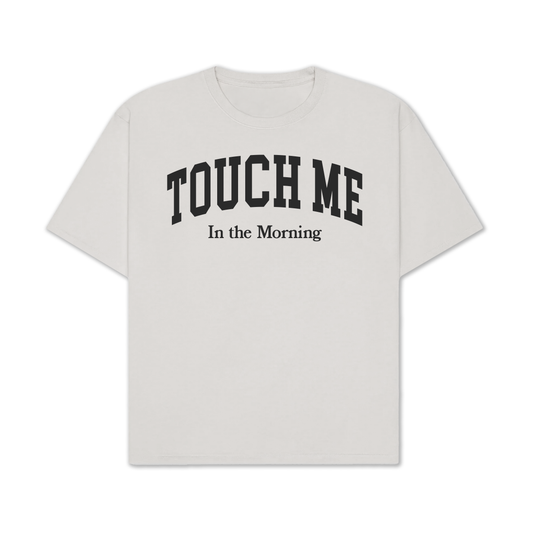 Touch Me Tee Black on White