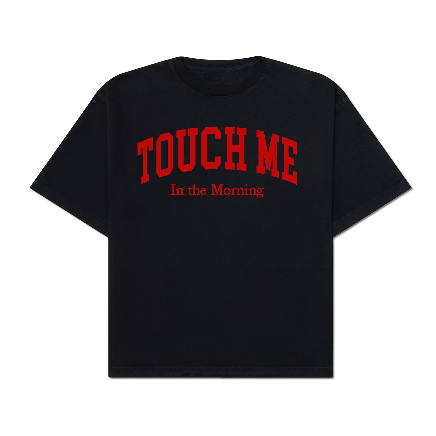 Touch Me Tee Red on Black